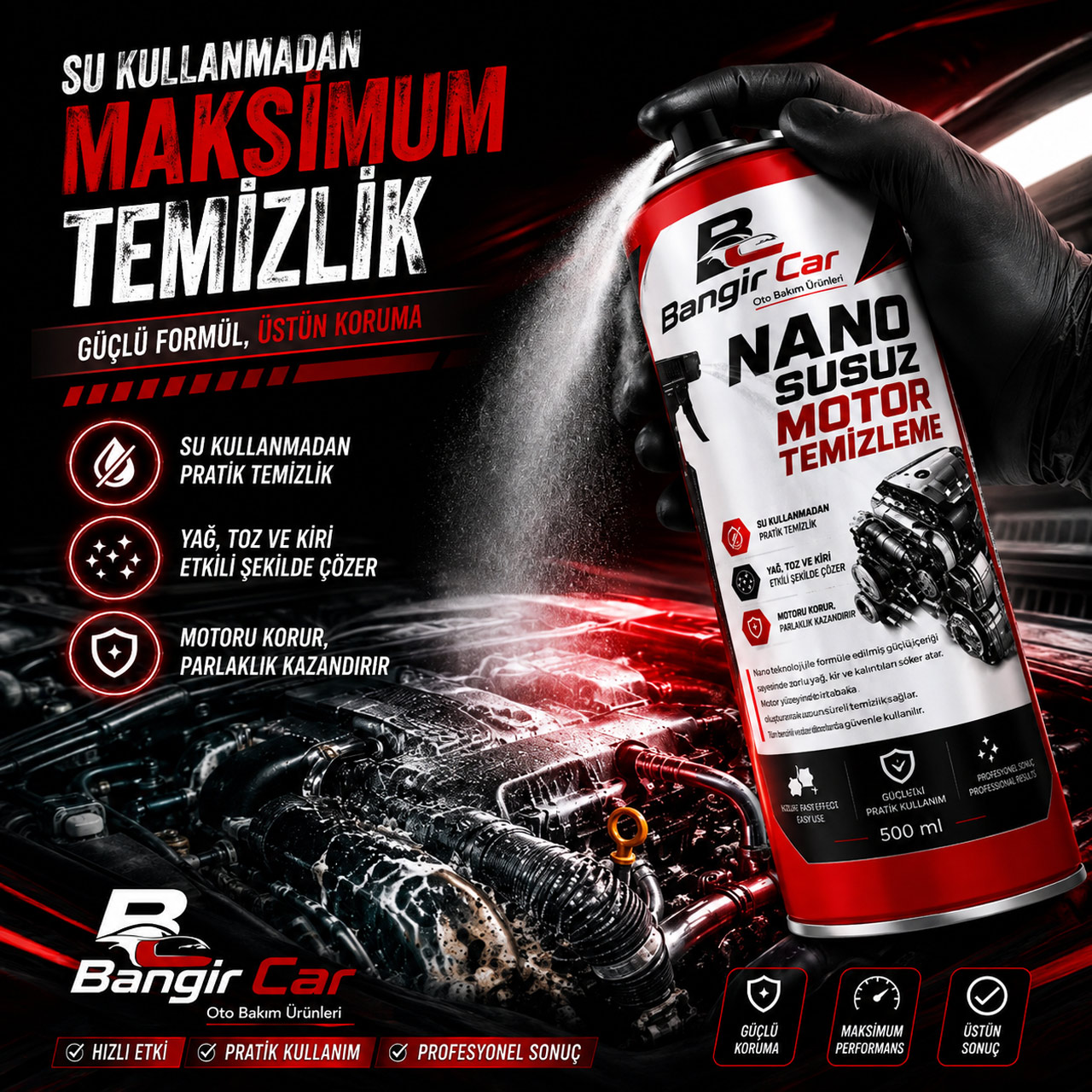 Bangir Car Nano Susuz Motor Temizleme